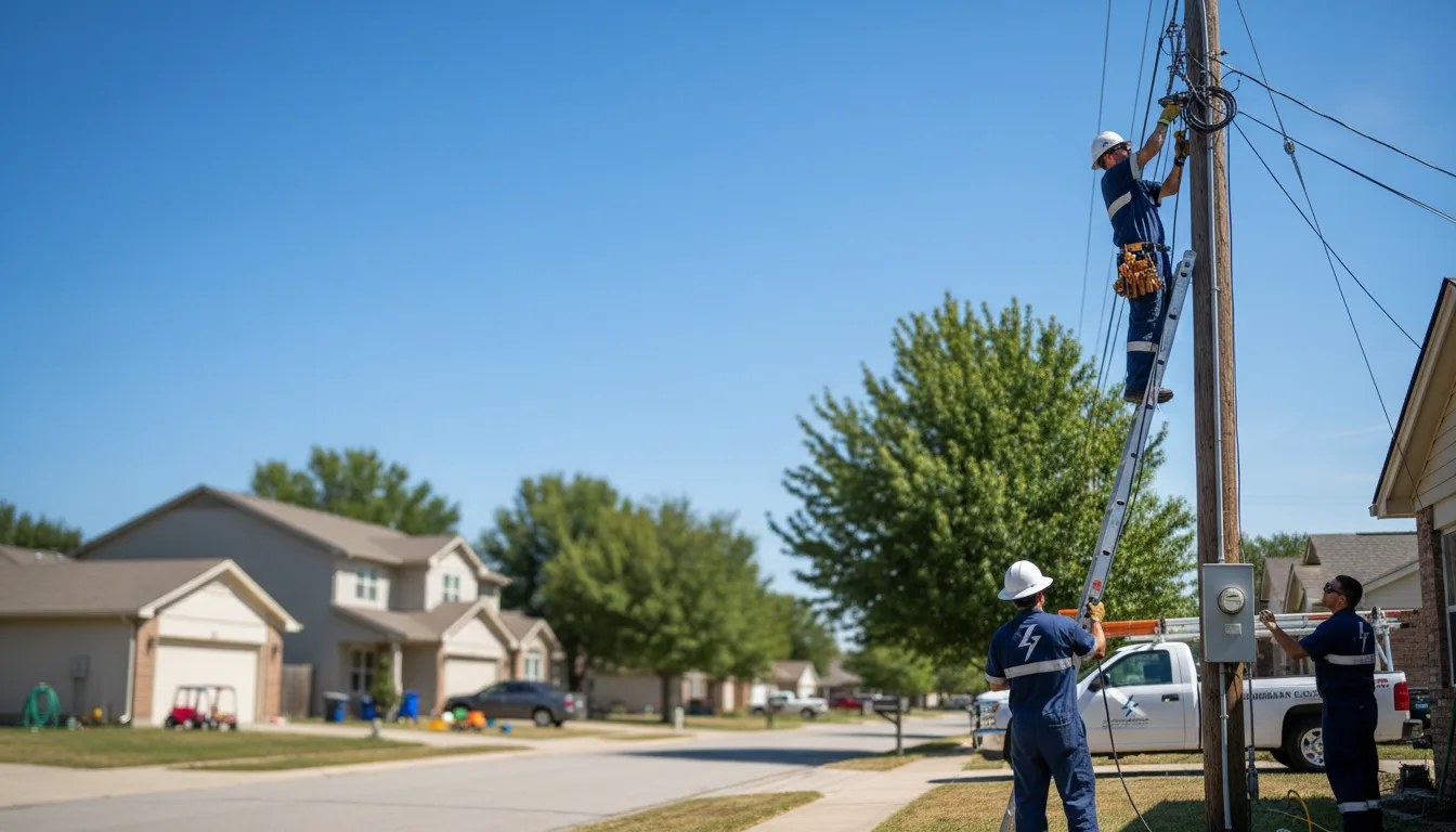 Residential electrician providing installation services in Rueter, MO